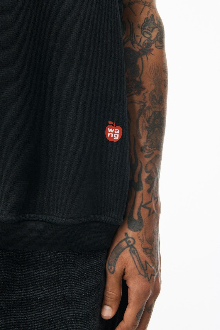 Alexander Wang Logo-Print Sleeveless Cotton Knitwear Jumper