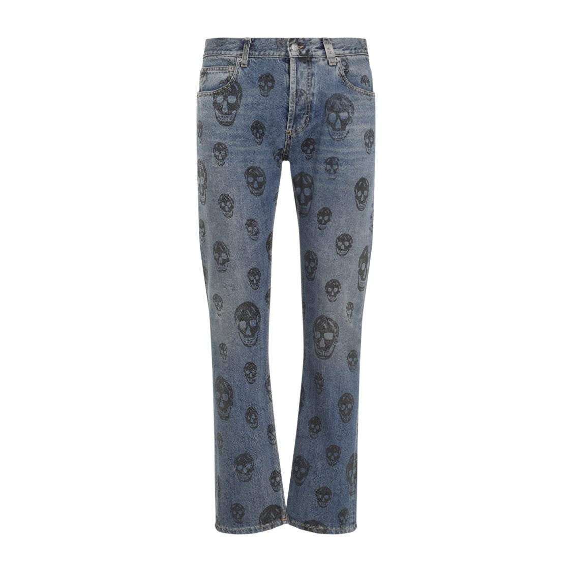Alexander Mcqueen Blue Cotton Jeans