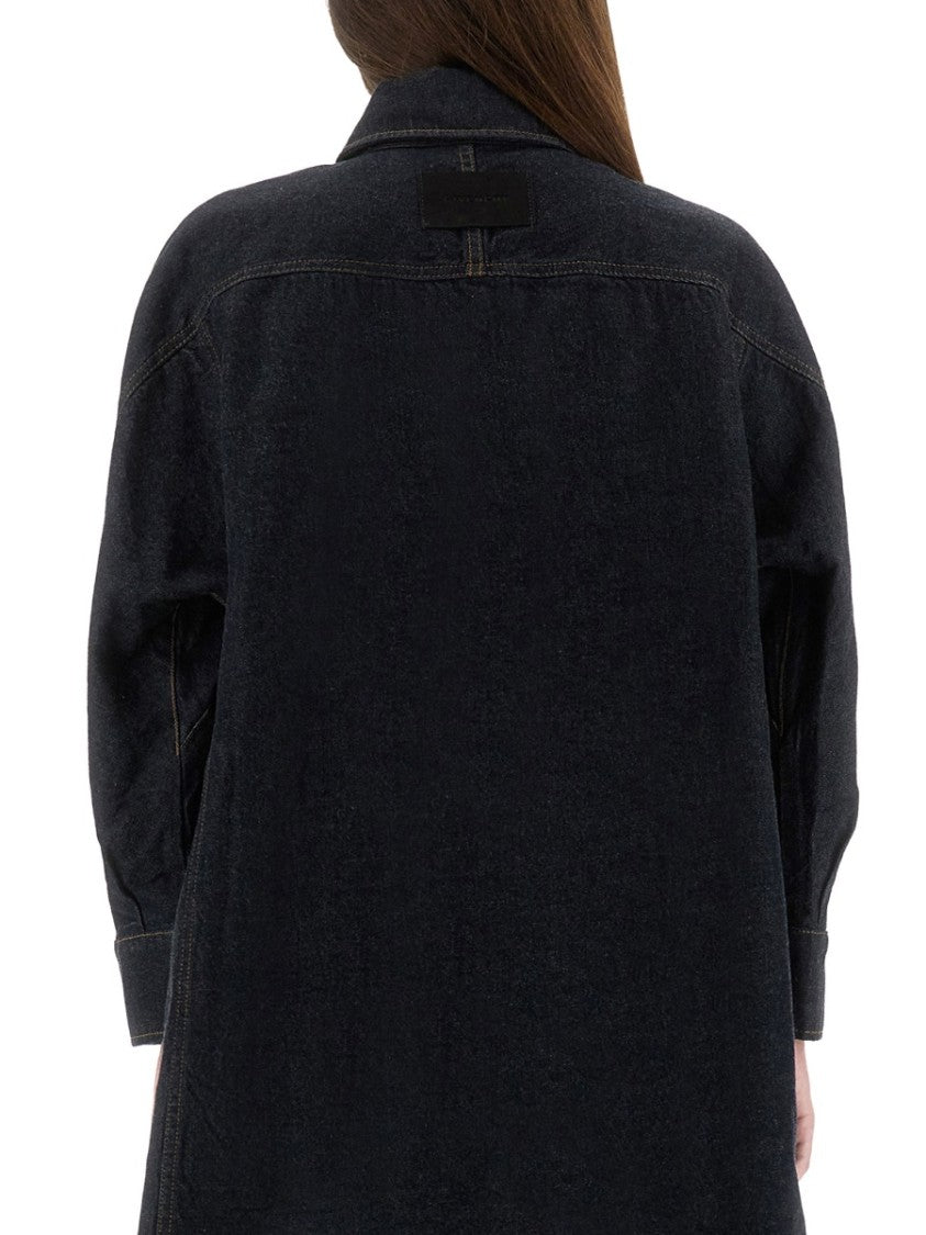 Givenchy Black Denim Shirt With Subtle Embroidery