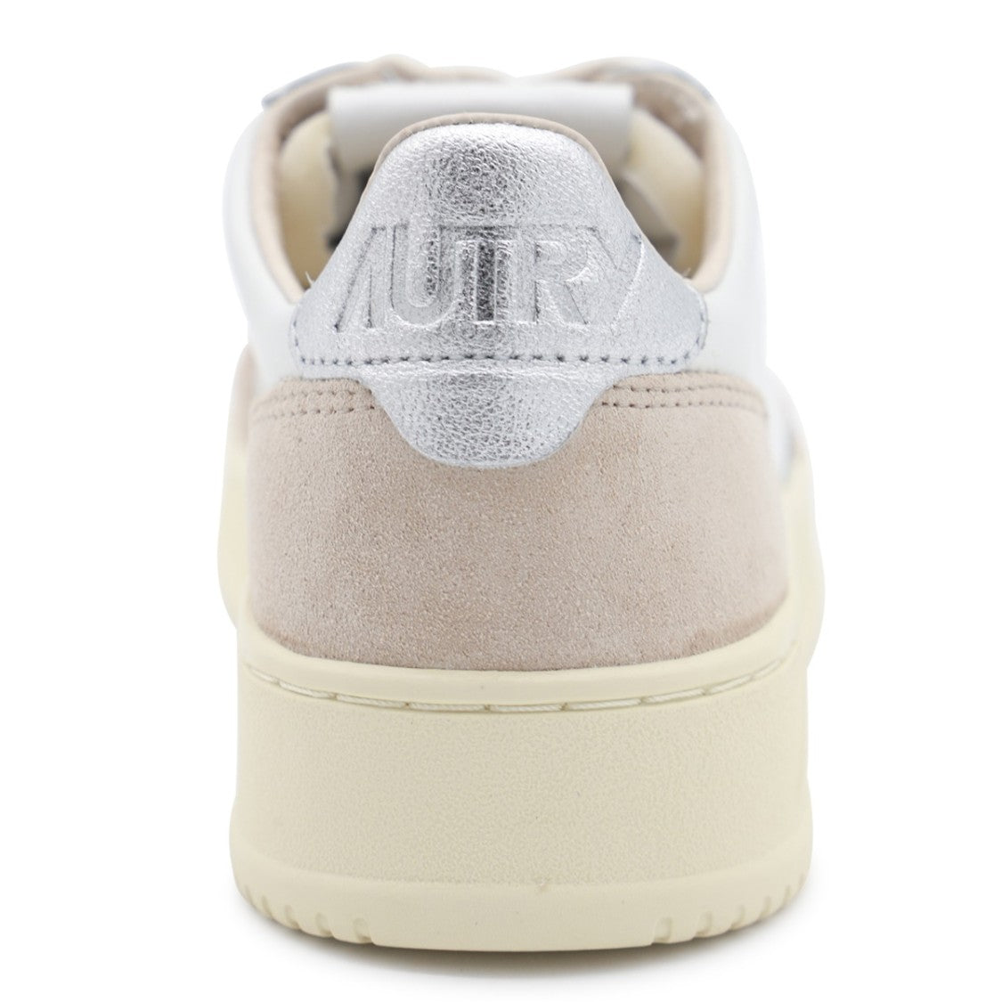 Autry White Leather Panelled Design Sneakers