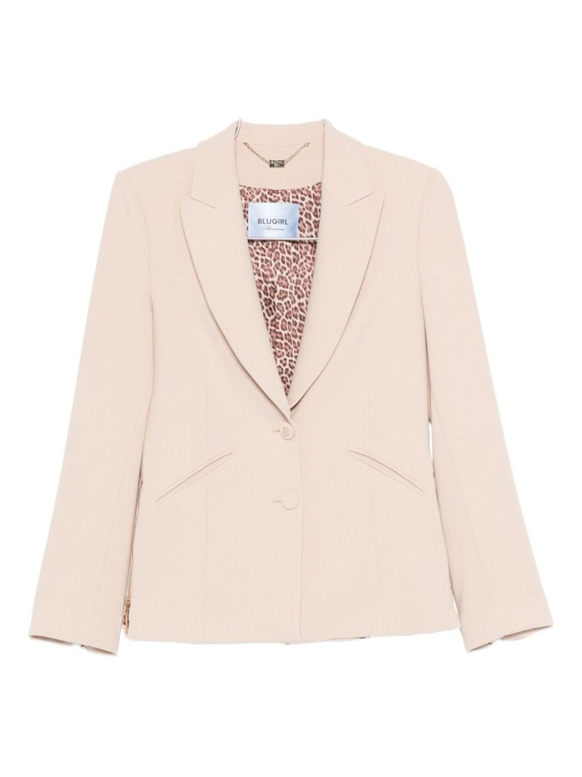 Blugirl Tailored Beige Jacket With Classic Lapel