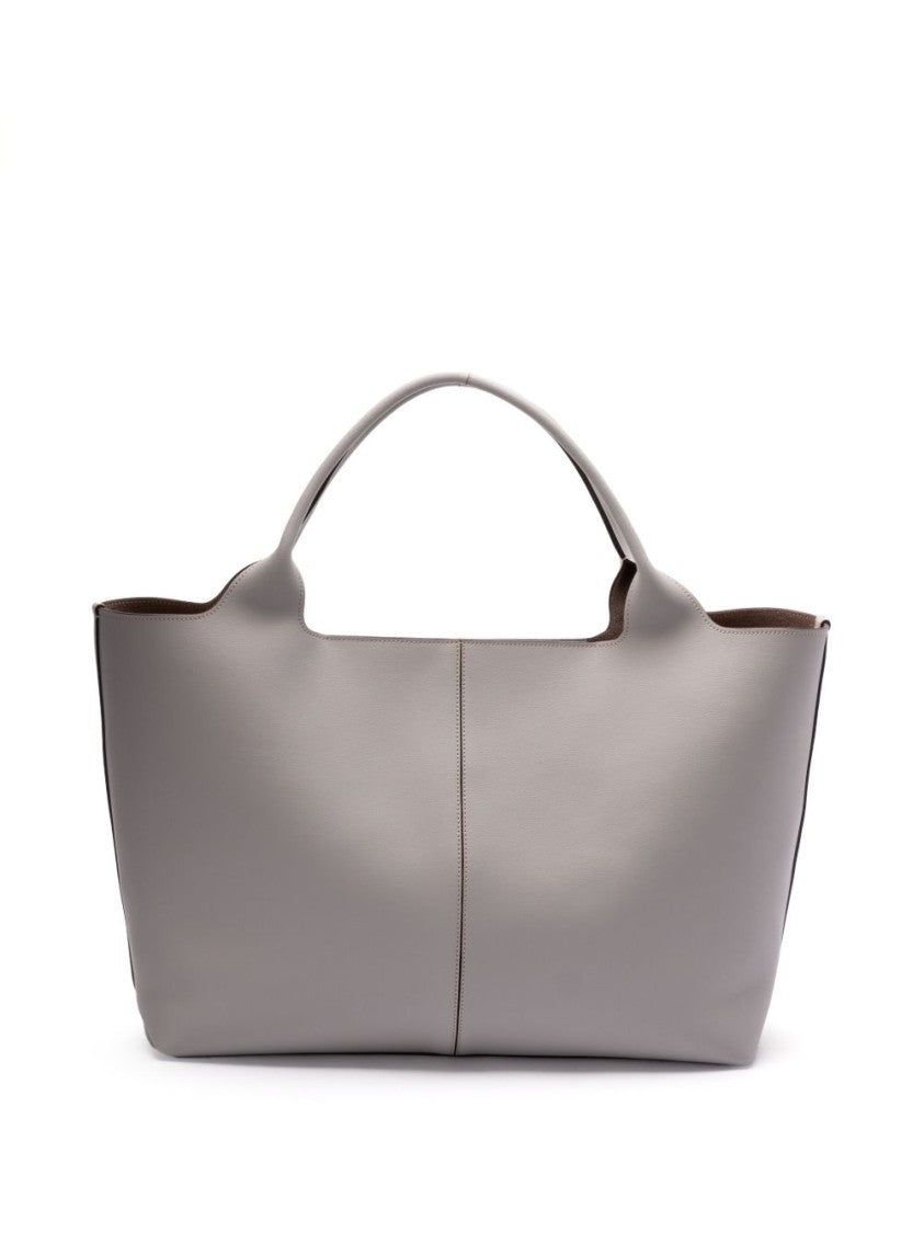 Tod's Spacious Leather And Suede Tote Bag With Magnetic Closure