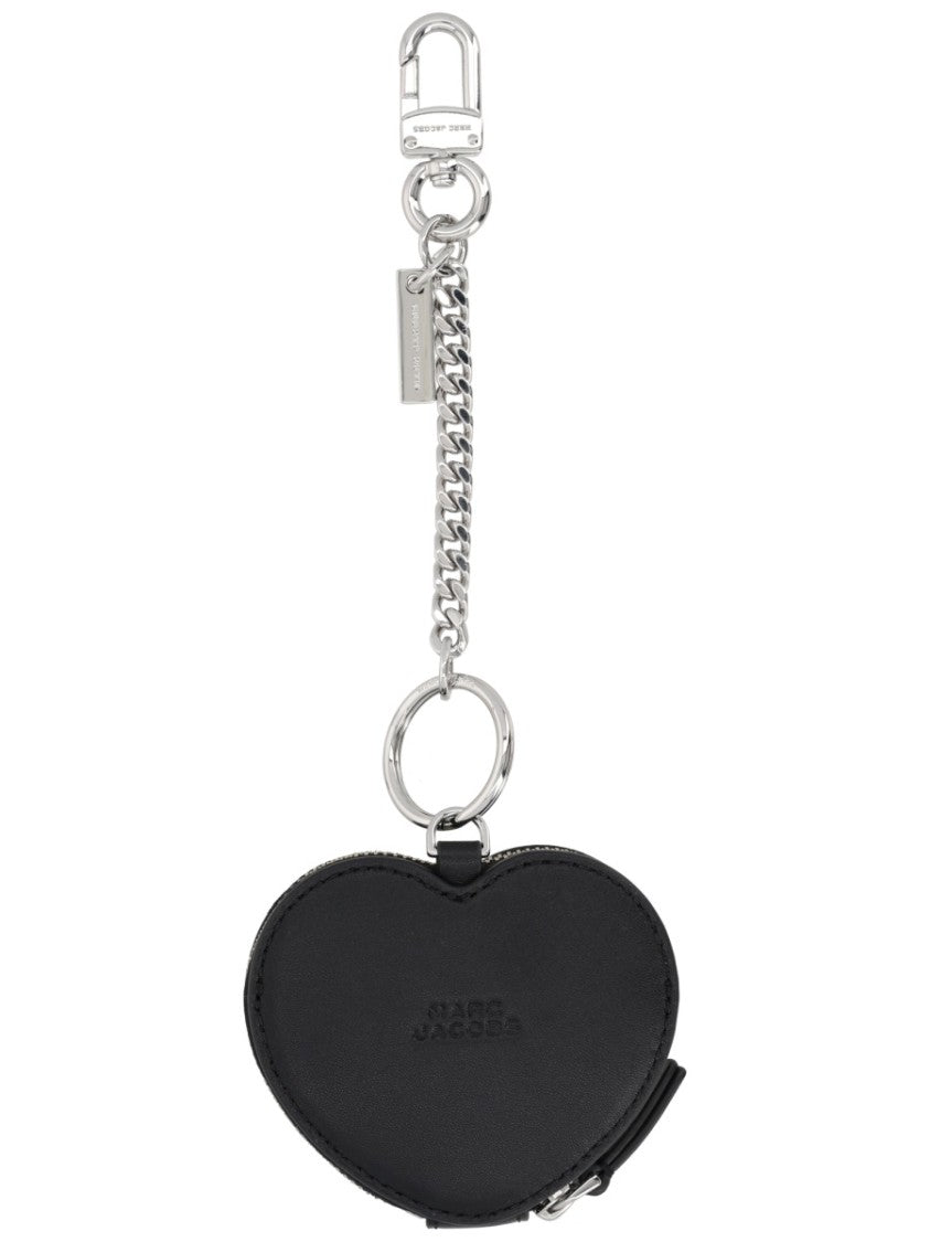 Marc Jacobs Heart Pouch Split Cow Leather Charm Wallet