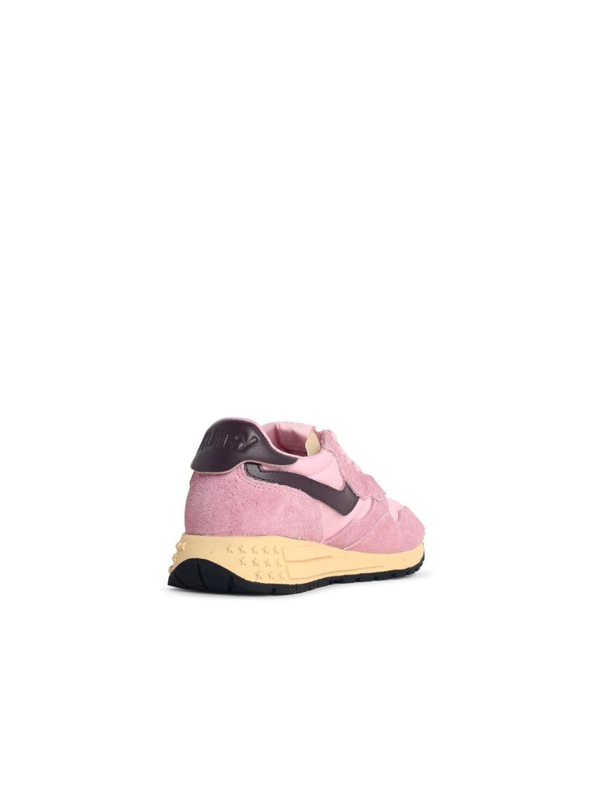 Autry 'Reelwind Low' Pink Suede Blend Sneakers
