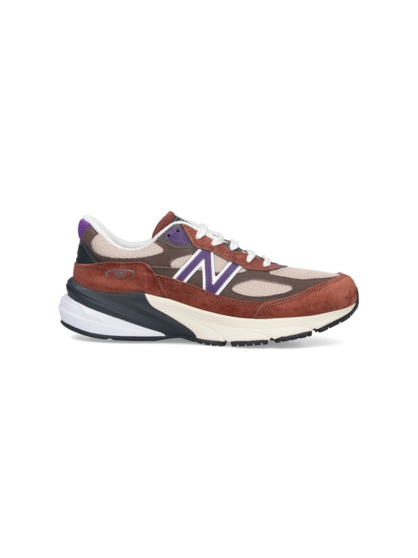 New Balance Round Toe Sneakers With Suede And Mesh Accents