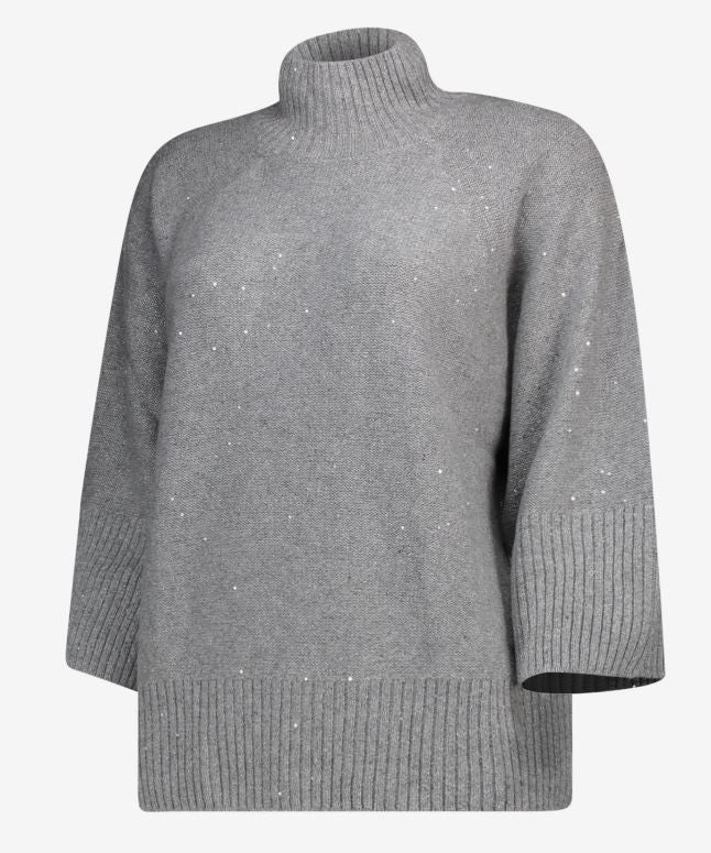 Paolo Fiorillo Capri Sophisticated Cashmere-Lurex Knit Sweater