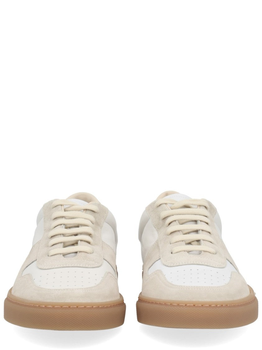 Common Projects Low-Top Leather Sneakers With Suede Accents