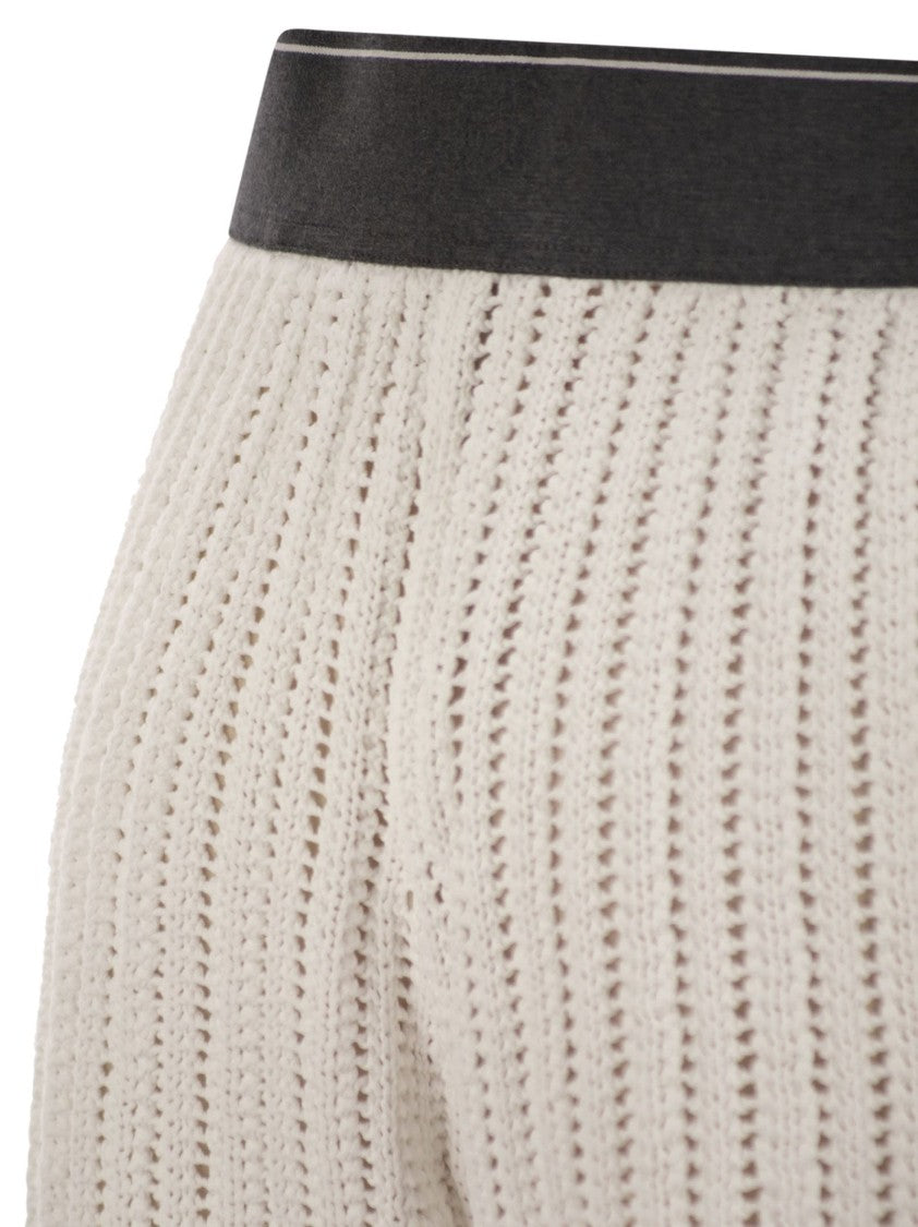 Brunello Cucinelli Cotton Net Knit Shorts
