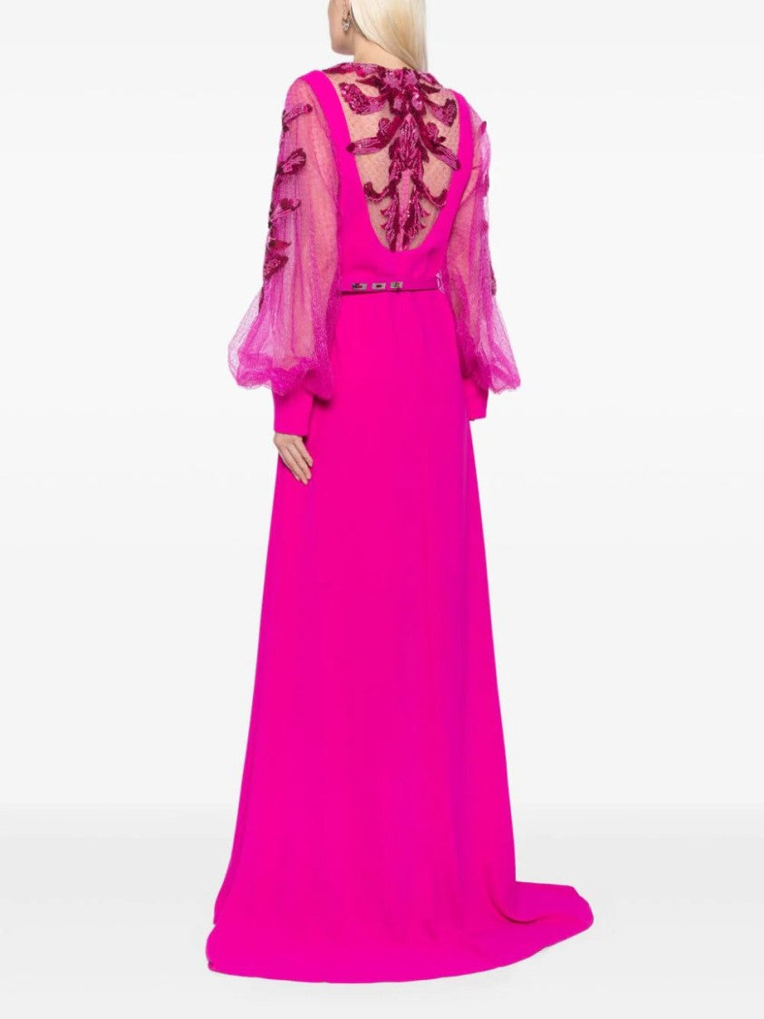 Saiid Kobeisy Crepe Dress With Envelope Skirt