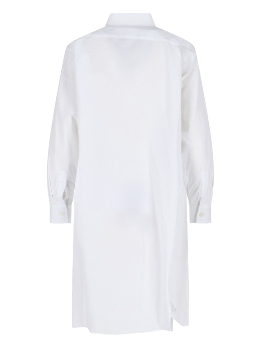 Comme Des Garçons Asymmetric Long Shirt – White
