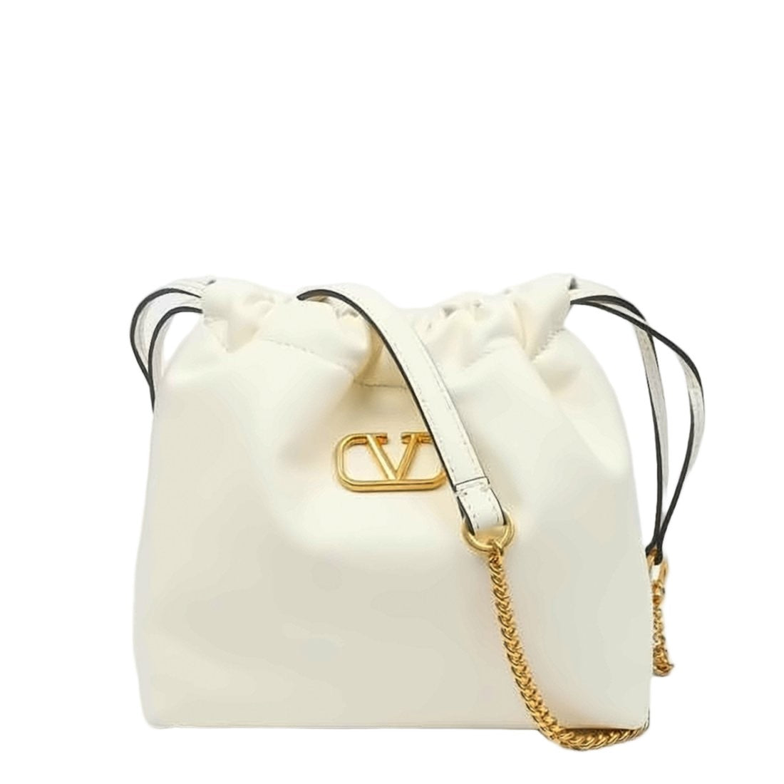 Valentino Garavani Soft Leather Drawstring Shoulder Bag