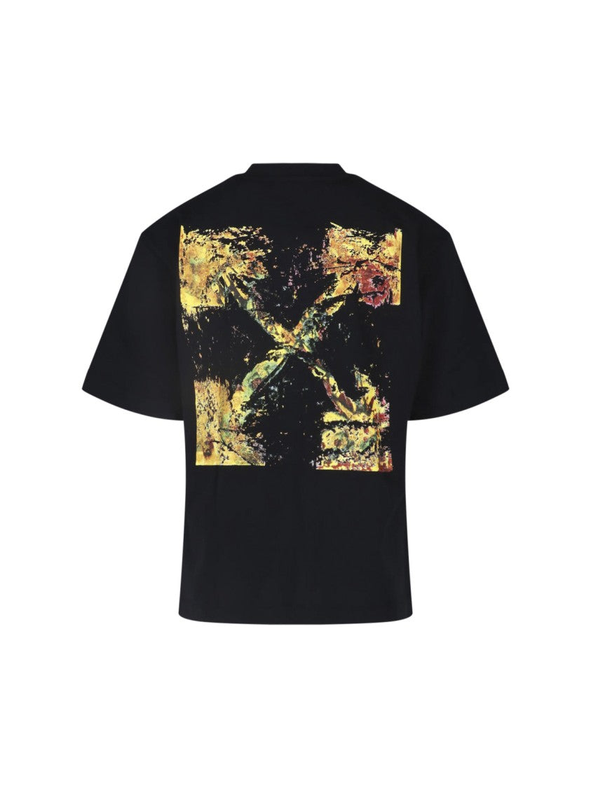 Off-White Black Spices Arrow Skate Cotton Printed T-Shirt