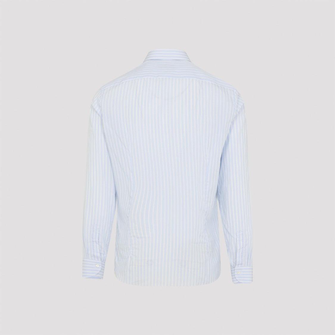 Canali Vertical Stripe Tailored Fit Button-Up Shirt