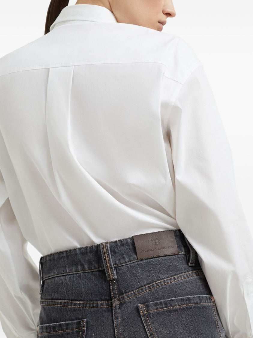 Brunello Cucinelli Dark Grey Classic Five-Pocket Trousers With Concealed Fly