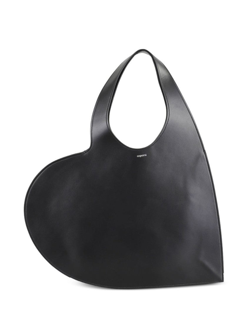 Coperni Black Heart Shaped Leather Logo Bag