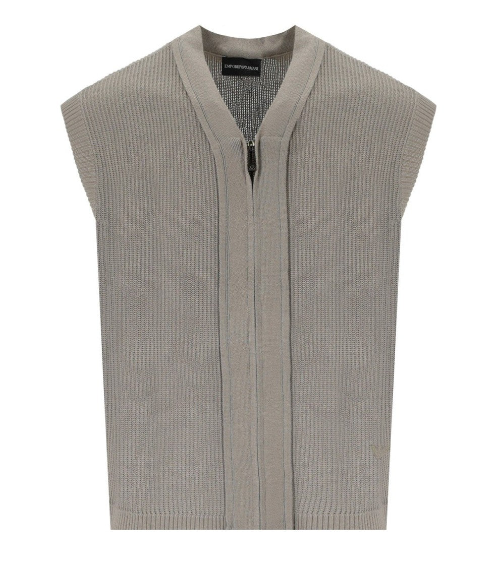 Emporio Armani Moon Rock Sleeveless Cardigan