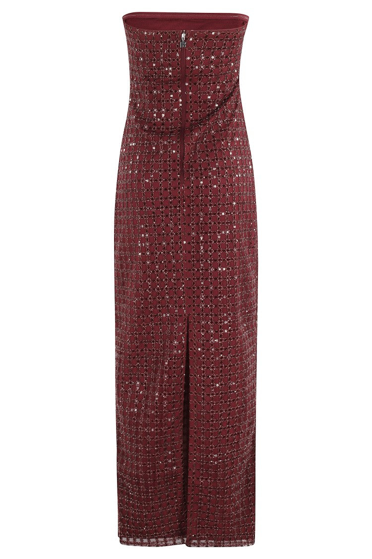 Rotate Beaded Maxi Tube Dress