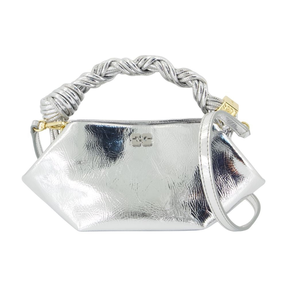 Ganni Bou Mini Crossbody - Leather - Silver