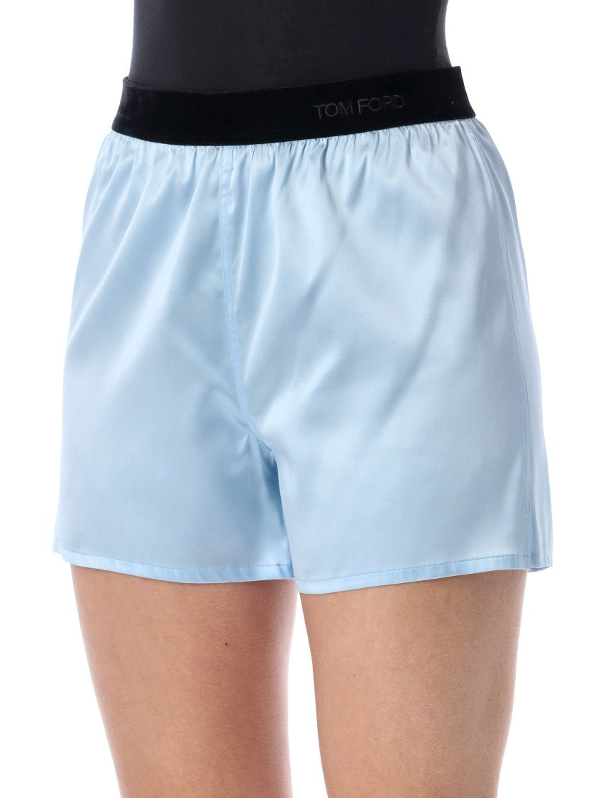 Tom Ford Stretch Silk Satin Pj Shorts