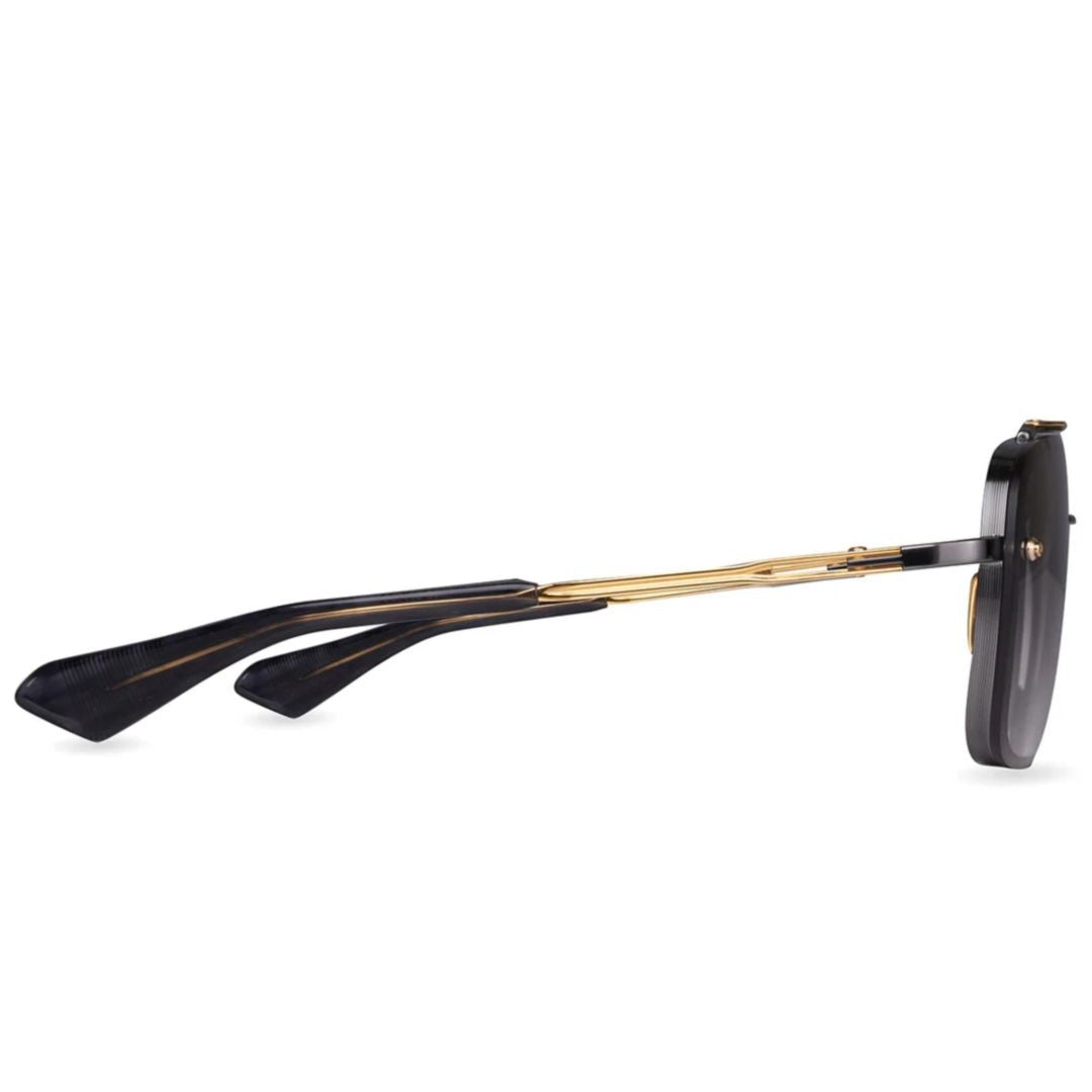 Dita Mach-Six Geometric Square Frame Sunglasses With Gold-Tone Accents