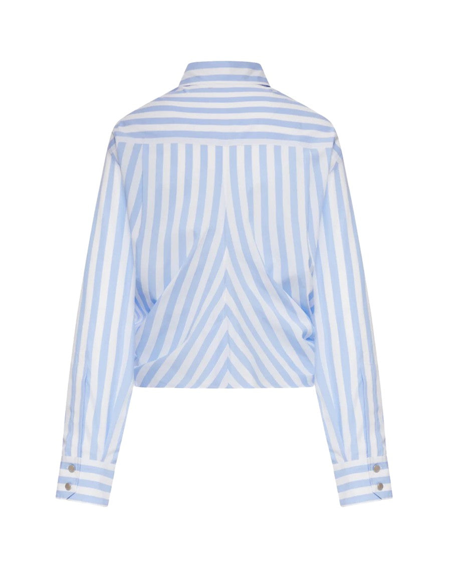 Sportmax Light Blue Striped Shirt