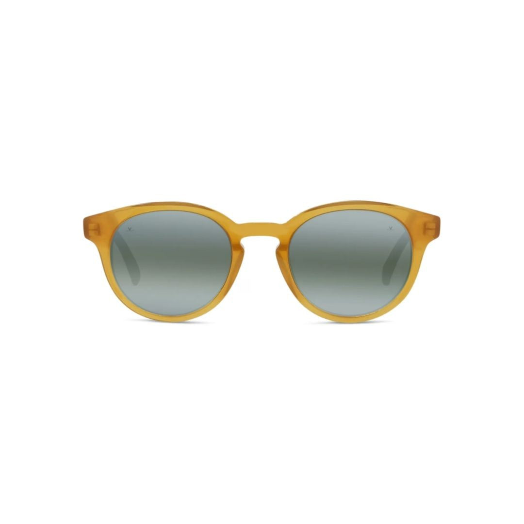 Vuarnet Vu40040i Rounded Frame Sunglasses With Translucent Amber Construction