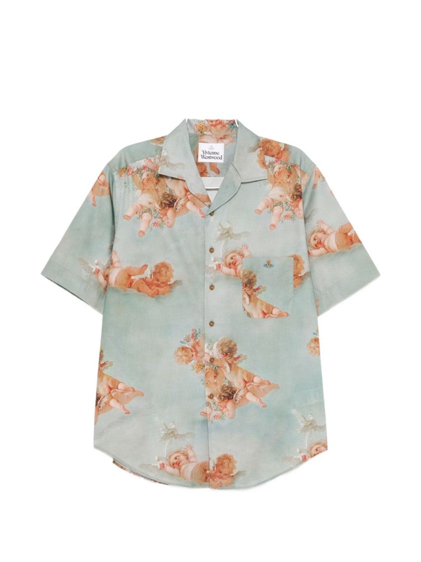 Vivienne Westwood Vintage Cherub Print Short-Sleeve Shirt