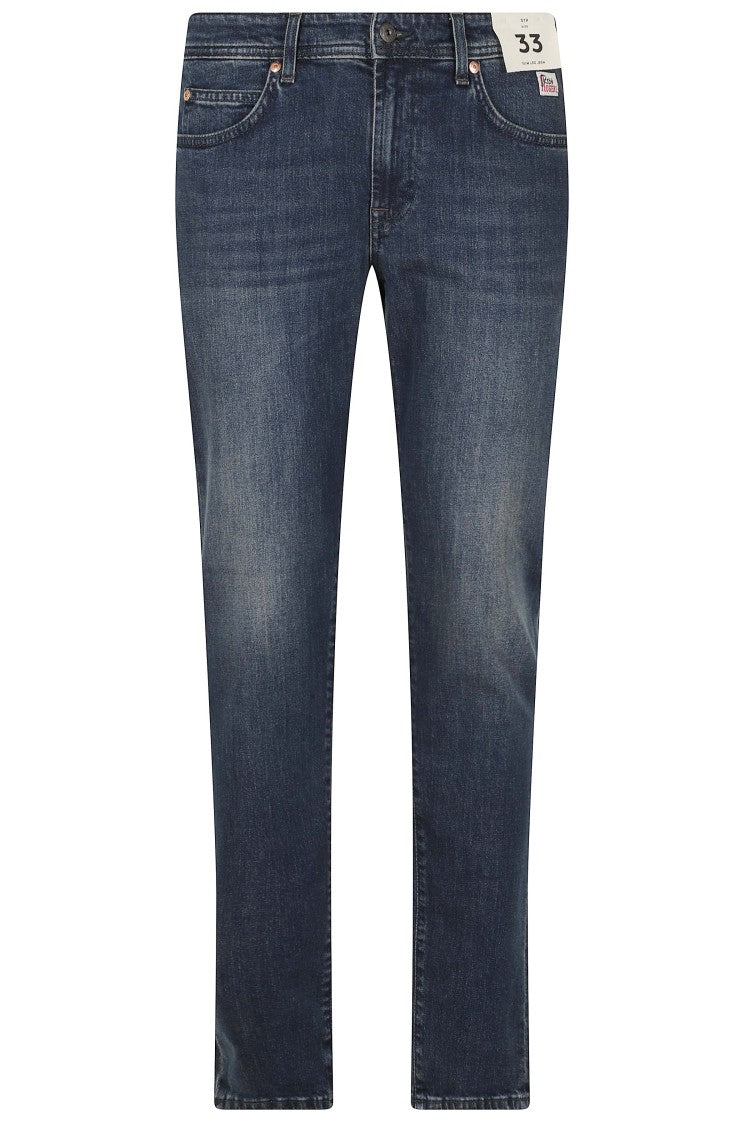 Roy Roger's Dark Blue Newman Straight-Leg Cotton Jeans