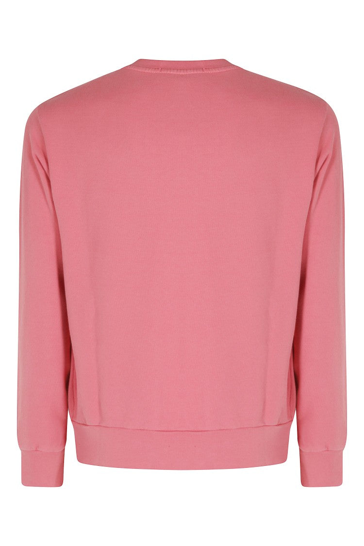 Polo Ralph Lauren Red Stitched Logo Ribbed Trim Cotton Sweatshirt