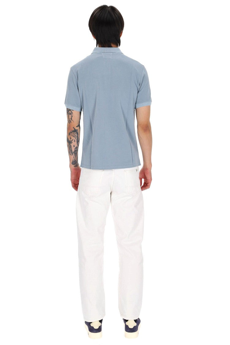 C.P. Company Light Blue Gauge 24 Cotton Piquet Polo Shirt