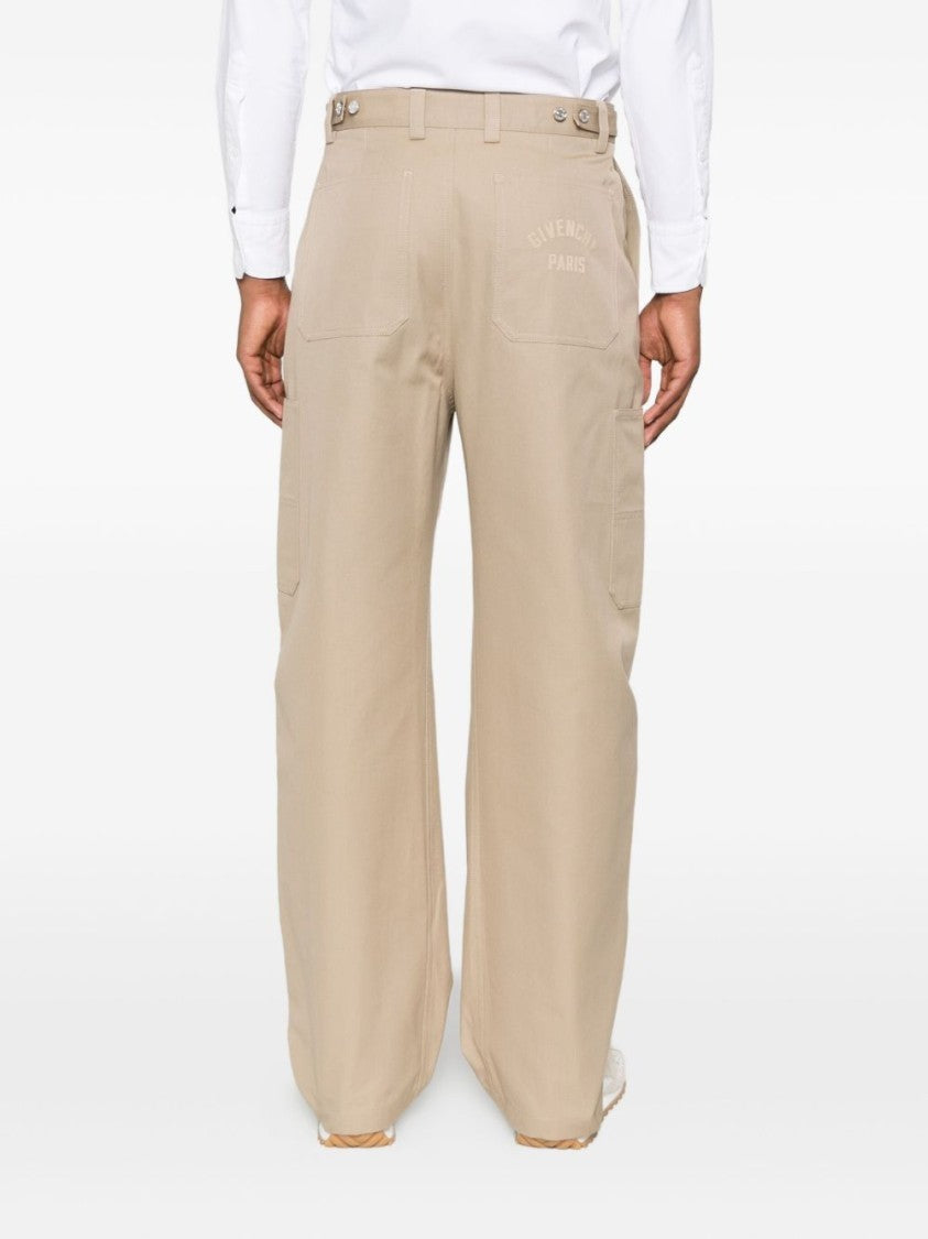 Givenchy High-Waisted Wide-Leg Trousers With Side Pockets