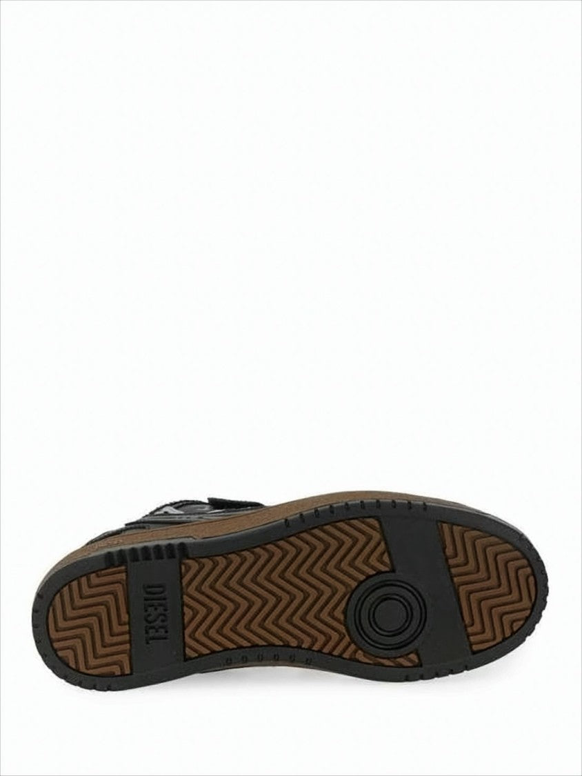 Diesel Low-Top Black Sneakers With Velcro Straps