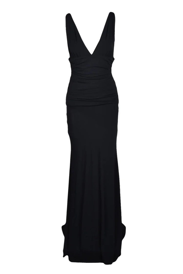 Aniye By Long Ruched Jersey Dress - Black