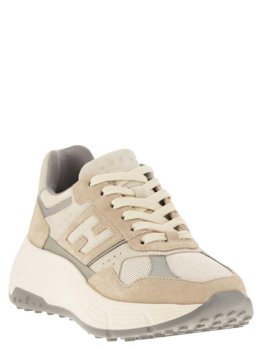 Hogan H669 - Hi-Fi Fabric And Suede Trainers
