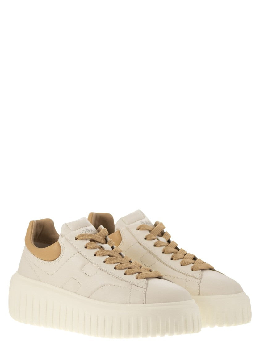 Hogan Nappa Leather H-Stripes Sneakers