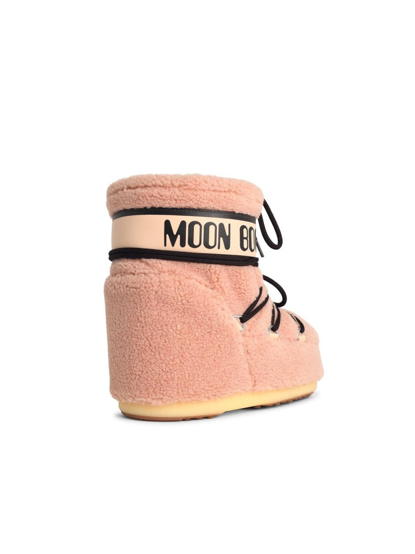 Moon Boot Pink Faux Fur Boot