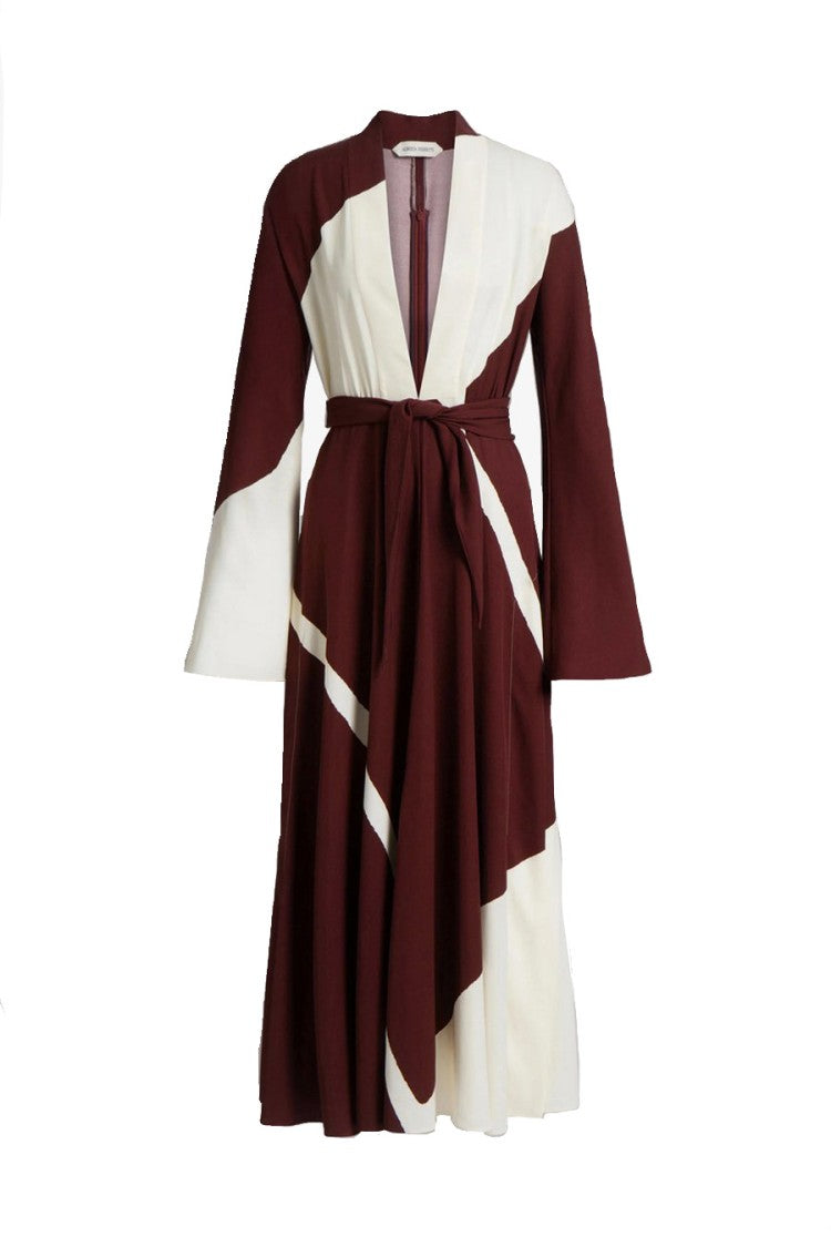 Alberta Ferretti Brown Chiffon Maxi Dress