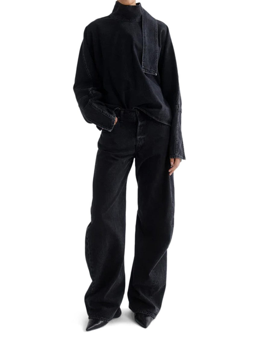 Agolde Wide-Leg Spiral Jeans With High Waist And Classic Five-Pocket Styling