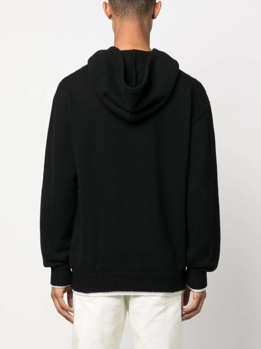 Msgm Black Hooded Sweater
