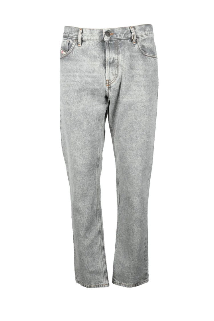 Diesel Light Grey Straight Cotton Jeans