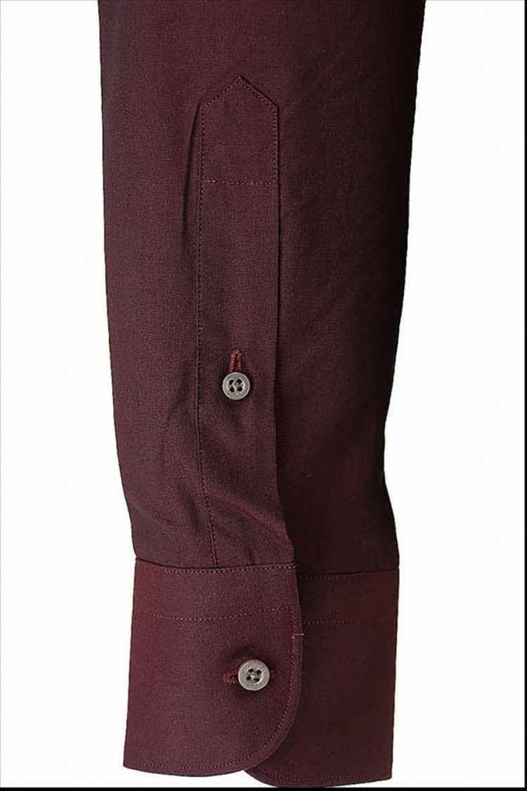 De Siena Bordeaux Shirt With Buttoned Cuffs