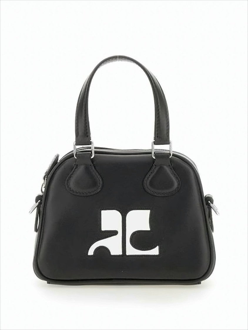 Courrèges Structured Cowhide Leather Tote Bag