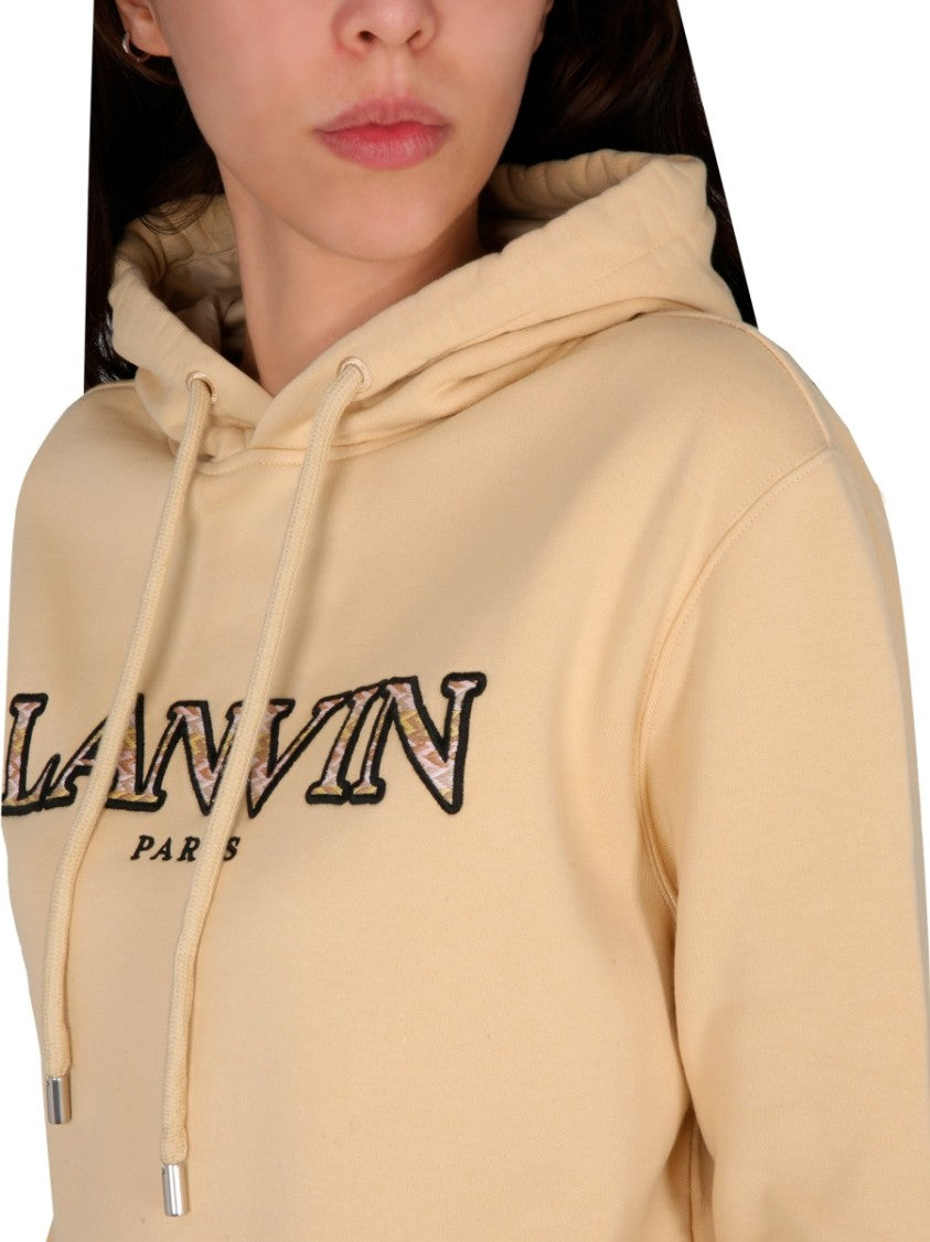 Lanvin Relaxed-Fit Cotton Sweatshirt With Drawstring Hood