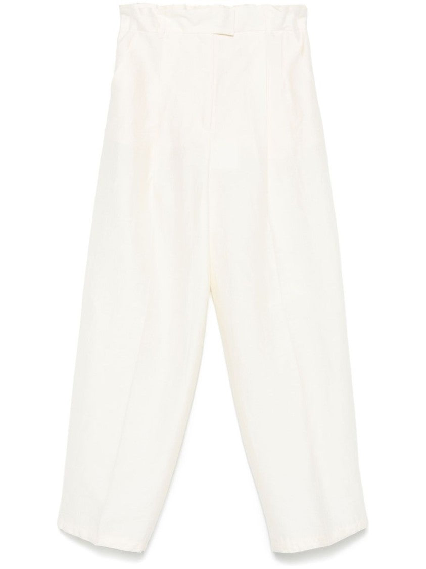 Max Mara Relaxed-Fit Wide Leg Trousers With Pleated Front