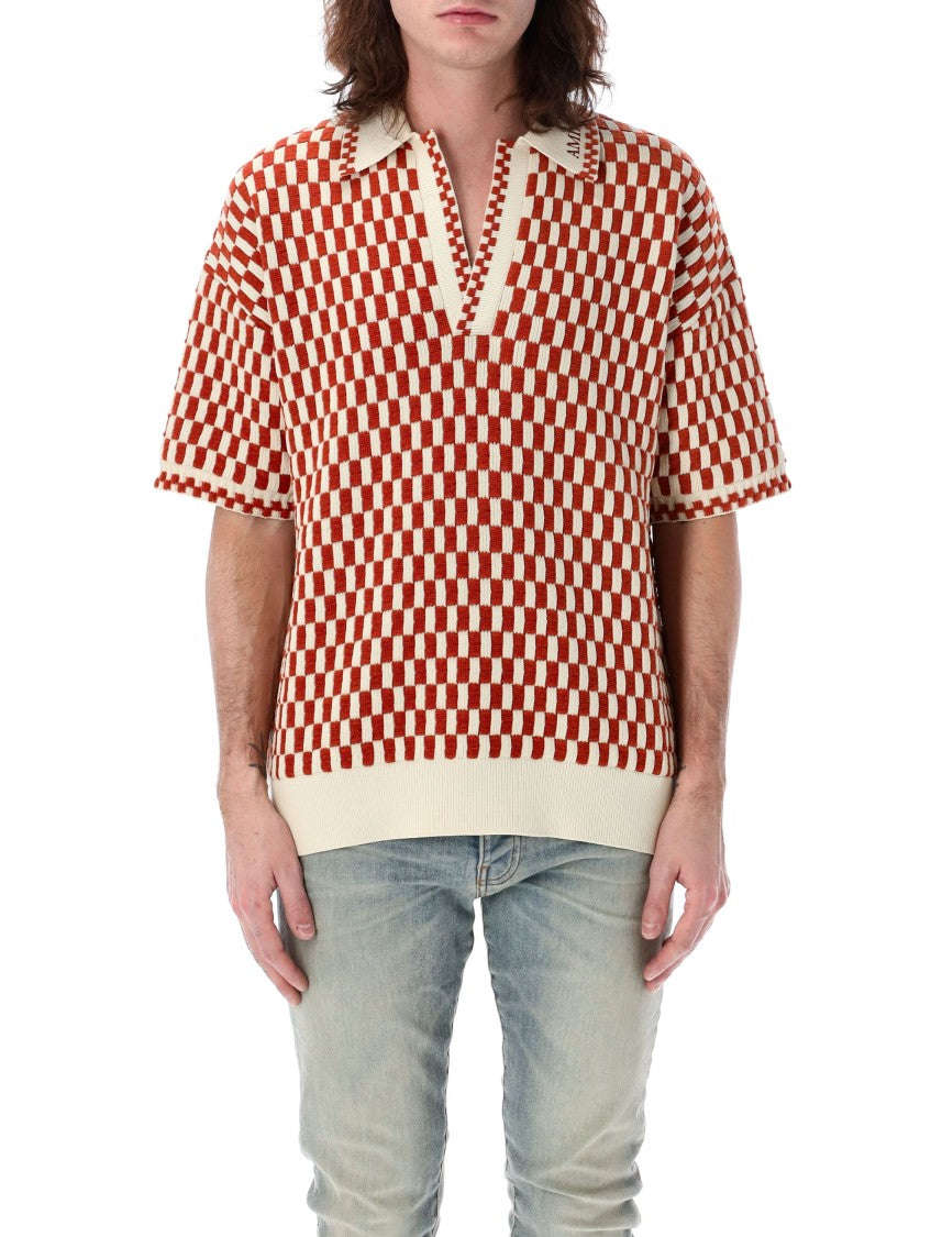 Amiri Checkered Oversized Polo