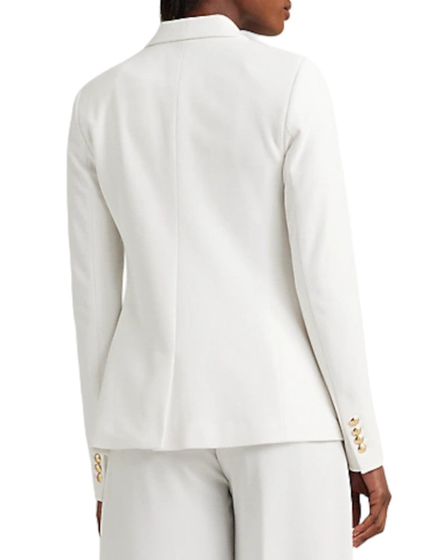 Lauren Ralph Lauren White Sportswear Pique Lined Jacket