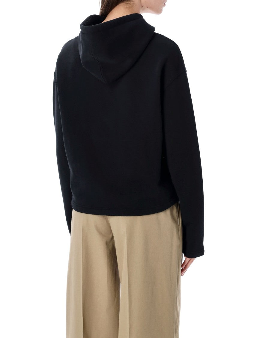 Ami Paris Ami De Coeur Cropped Hoodie