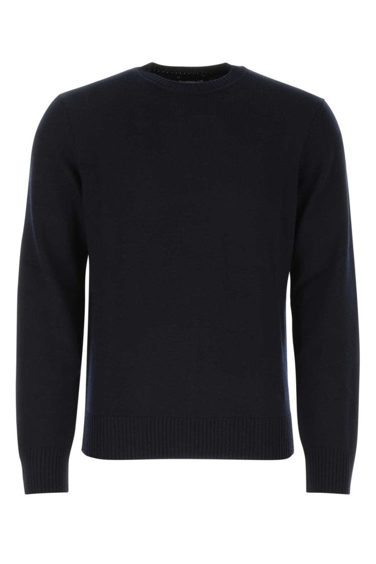 Emporio Armani Crew Neck Sweater In Virgin Wool