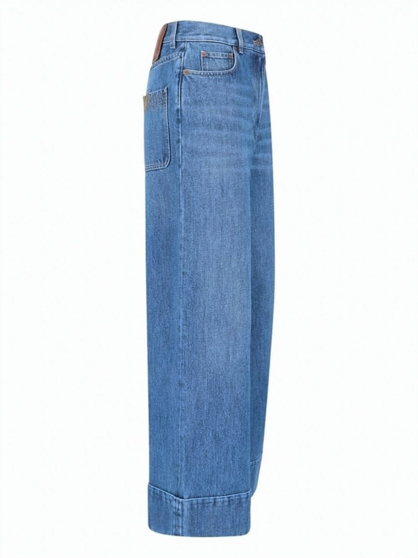 Valentino Garavani Wide-Leg Denim Pants With High Waist