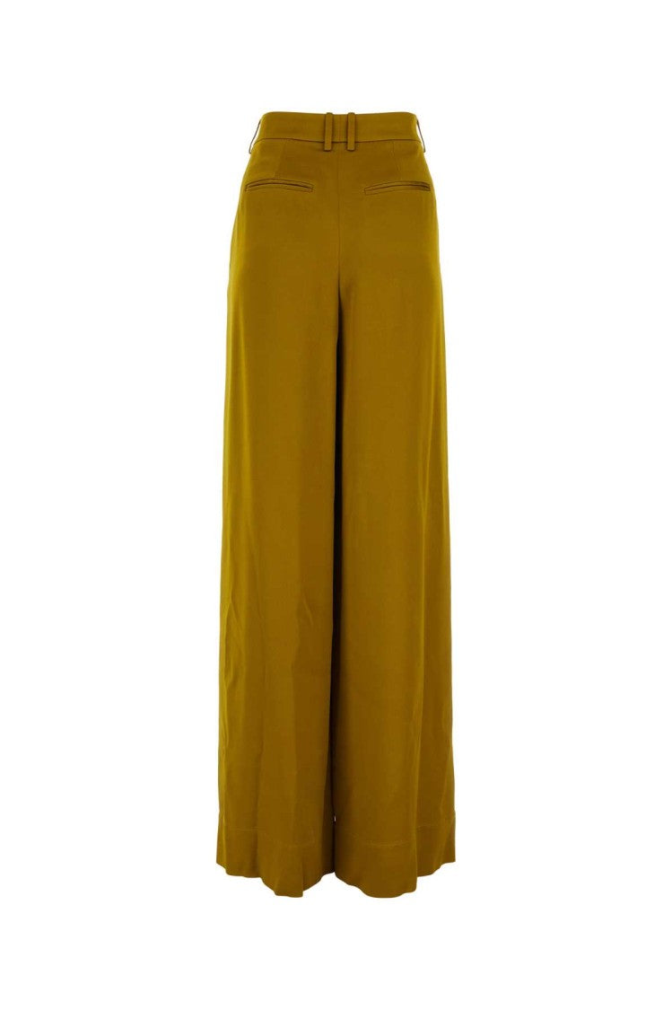 Saint Laurent Ochre Satin Wide-Leg Pant